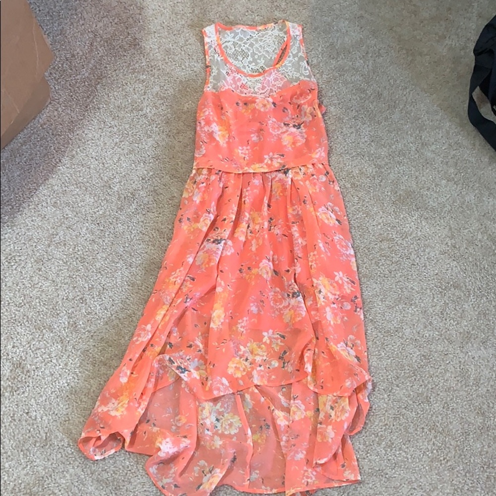 Floral high low dress